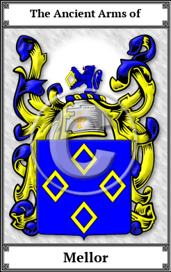 Mellor Family Crest Download (JPG)  Book Plated - 150 DPI