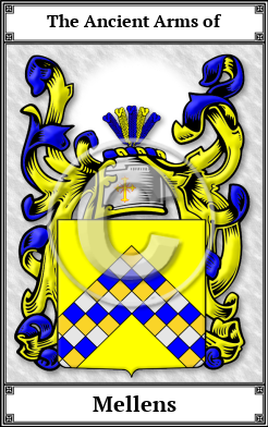 Mellens Family Crest Download (JPG)  Book Plated - 150 DPI