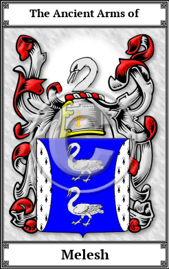 Melesh Family Crest Download (JPG) Book Plated - 600 DPI