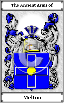 Melton Family Crest Download (JPG)  Book Plated - 150 DPI