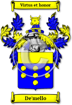 De'mello Family Crest Download (jpg) Legacy Series - 150 DPI