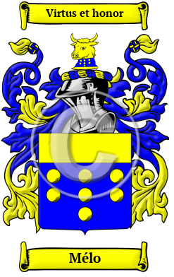 Mélo Family Crest/Coat of Arms