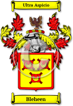 Bleheen Family Crest Download (jpg) Legacy Series - 150 DPI