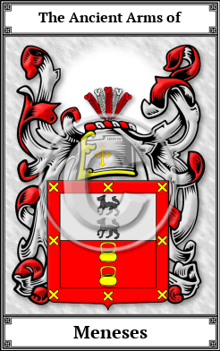 Meneses Family Crest Download (JPG)  Book Plated - 150 DPI