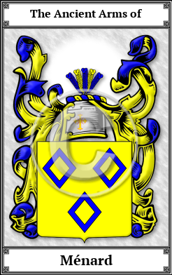 Ménard Family Crest Download (JPG)  Book Plated - 150 DPI
