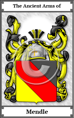 Mendle Family Crest Download (JPG)  Book Plated - 150 DPI