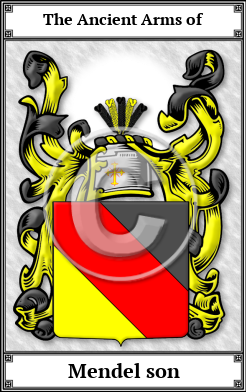 Mendel son Family Crest Download (JPG)  Book Plated - 150 DPI