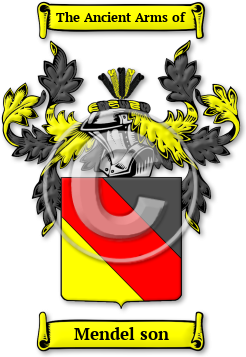 Mendel son Family Crest Download (jpg) Legacy Series - 150 DPI
