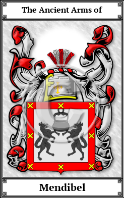 Mendibel Family Crest Download (JPG)  Book Plated - 150 DPI