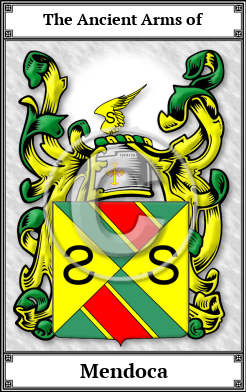 Mendoca Family Crest Download (JPG)  Book Plated - 150 DPI
