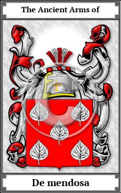 De mendosa Family Crest Download (JPG)  Book Plated - 150 DPI