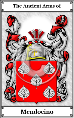 Mendocino Family Crest Download (JPG)  Book Plated - 150 DPI