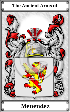 Menendez Family Crest Download (JPG)  Book Plated - 150 DPI