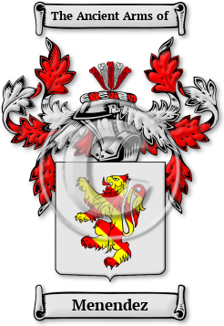 Menendez Family Crest Download (jpg) Legacy Series - 150 DPI