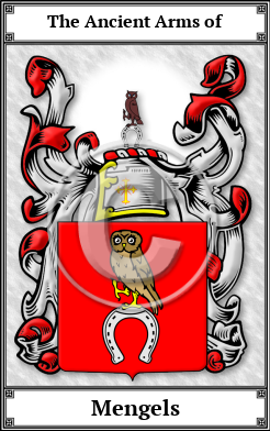 Mengels Family Crest Download (JPG) Book Plated - 600 DPI