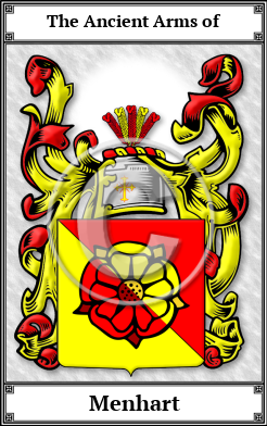 Menhart Family Crest Download (JPG)  Book Plated - 150 DPI