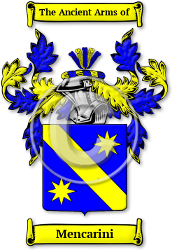 Mencarini Family Crest Download (jpg) Legacy Series - 150 DPI