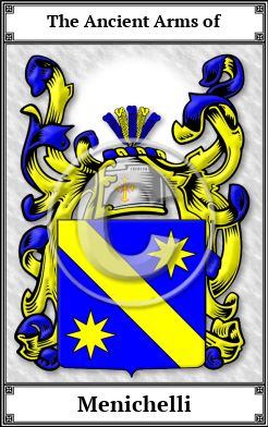 Menichelli Family Crest Download (JPG)  Book Plated - 150 DPI