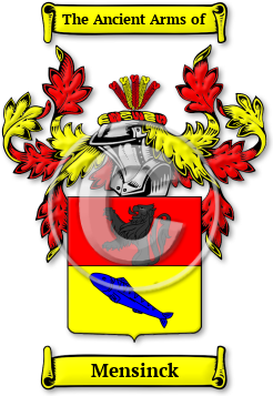 Mensinck Family Crest Download (jpg) Legacy Series - 150 DPI