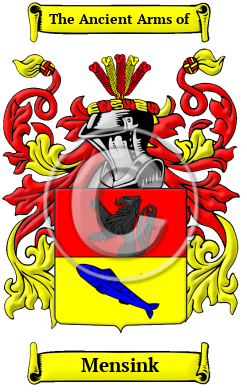 Mensink Family Crest Download (JPG) Heritage Series - 600 DPI