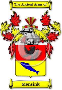 Mensink Family Crest Download (jpg) Legacy Series - 150 DPI