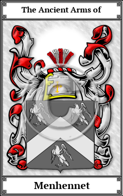 Menhennet Family Crest Download (JPG)  Book Plated - 150 DPI