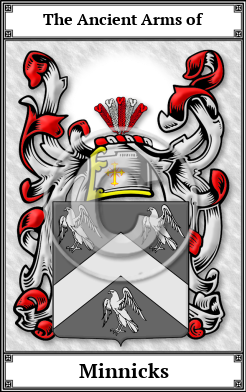 Minnicks Family Crest Download (JPG) Book Plated - 600 DPI