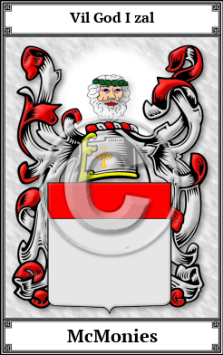 McMonies Family Crest Download (JPG) Book Plated - 600 DPI