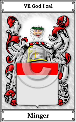 Minger Family Crest Download (JPG)  Book Plated - 150 DPI