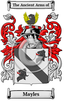 Mayles Family Crest/Coat of Arms
