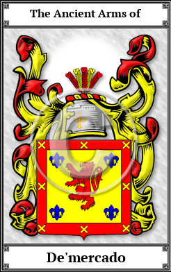 De'mercado Family Crest Download (JPG)  Book Plated - 150 DPI