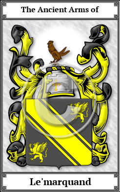 Le'marquand Family Crest Download (JPG)  Book Plated - 150 DPI