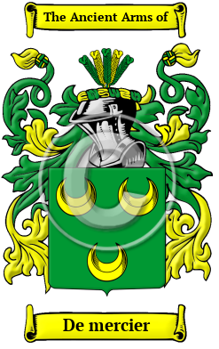 De mercier Family Crest/Coat of Arms