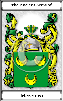 Mercieca Family Crest Download (JPG)  Book Plated - 150 DPI