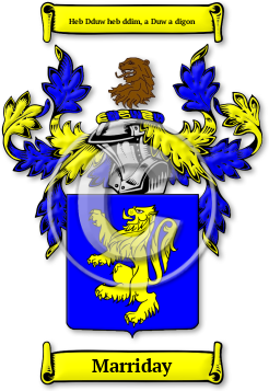Marriday Family Crest Download (jpg) Legacy Series - 150 DPI