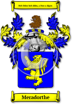 Meradorthe Family Crest Download (jpg) Legacy Series - 150 DPI