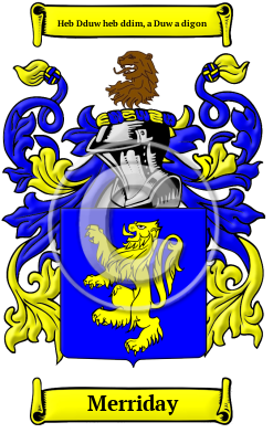 Merriday Family Crest/Coat of Arms