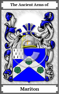 Mariton Family Crest Download (JPG)  Book Plated - 150 DPI