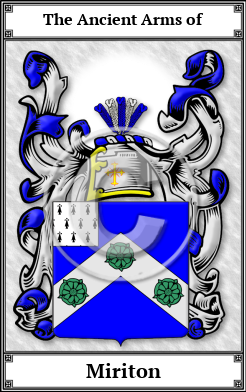 Miriton Family Crest Download (JPG)  Book Plated - 150 DPI