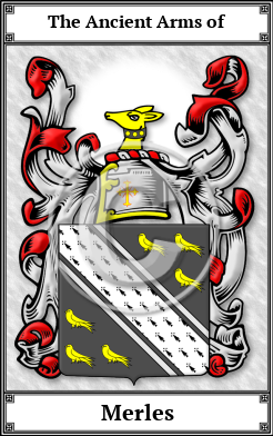 Merles Family Crest Download (JPG)  Book Plated - 150 DPI