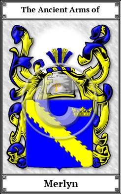 Merlyn Family Crest Download (JPG)  Book Plated - 150 DPI