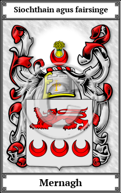 Mernagh Family Crest Download (JPG)  Book Plated - 150 DPI