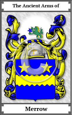 Merrow Family Crest Download (JPG)  Book Plated - 150 DPI