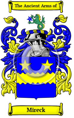Mireck Family Crest/Coat of Arms