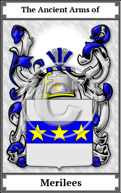 Merilees Family Crest Download (JPG)  Book Plated - 150 DPI