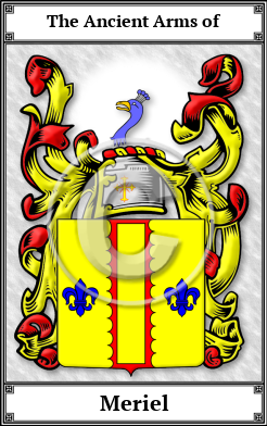 Meriel Family Crest Download (JPG)  Book Plated - 150 DPI