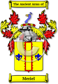 Meriel Family Crest Download (jpg) Legacy Series - 150 DPI