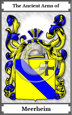 Meerheim Family Crest Download (JPG)  Book Plated - 150 DPI