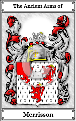 Merrisson Family Crest Download (JPG)  Book Plated - 150 DPI