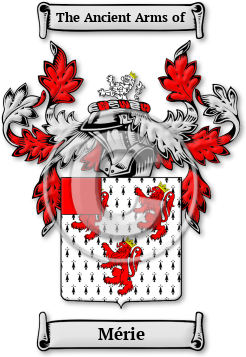 Mérie Family Crest Download (jpg) Legacy Series - 150 DPI